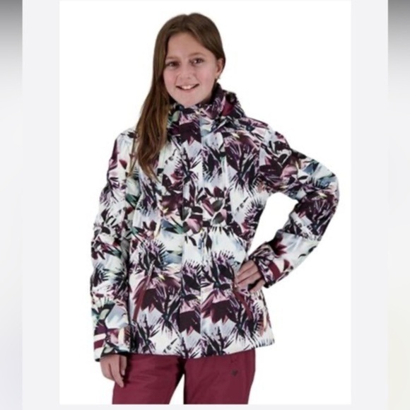Obermeyer Girls Taja Print Jacket XL 16 skiing or snowboarding C - Picture 1 of 14
